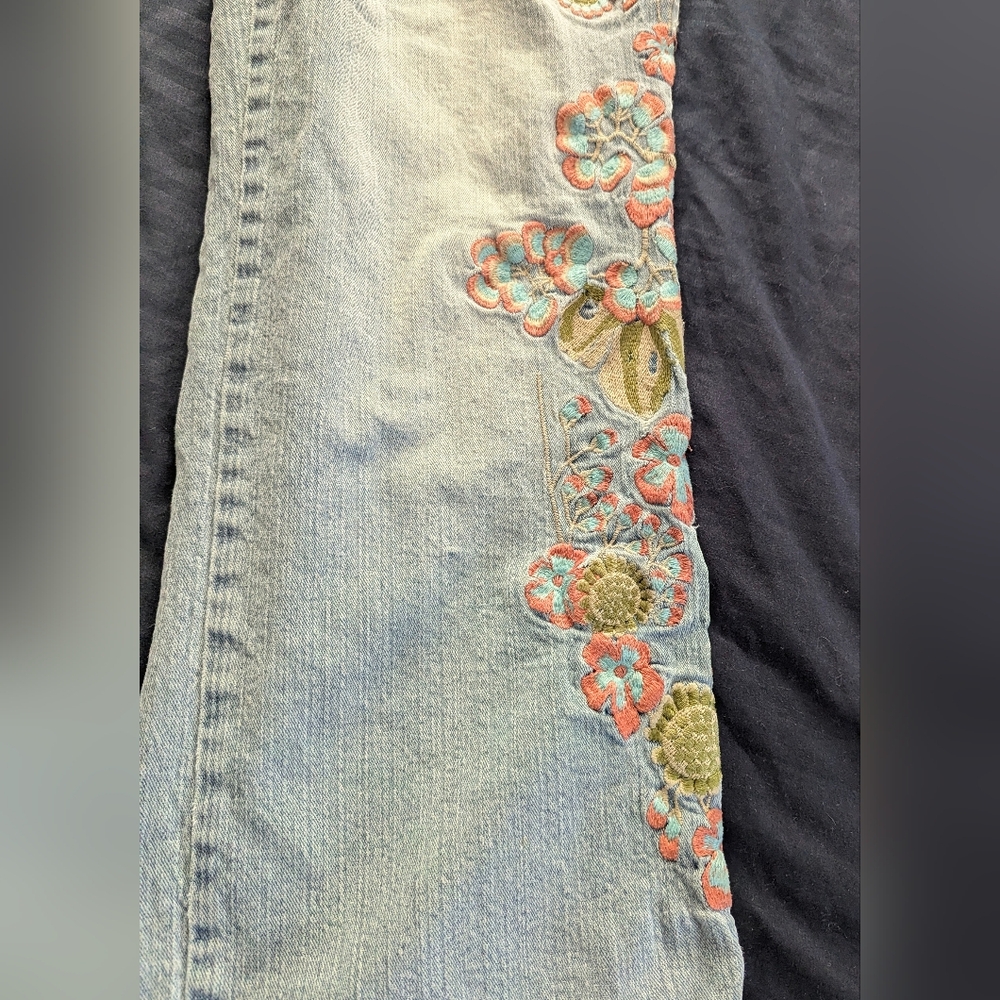 Faded Glory Embroidered Boho Flare Jeans - Picture 8 of 12